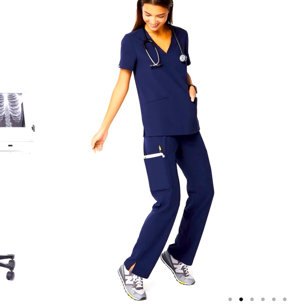 FIGS Kade Cargo Scrubs in Navy